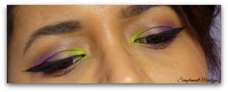 makeup eyebrow eyeliner mascara Maquillage yeux jaune violet liner sleek acid kiko pigment msc monday shadow challenge simplement marilyne