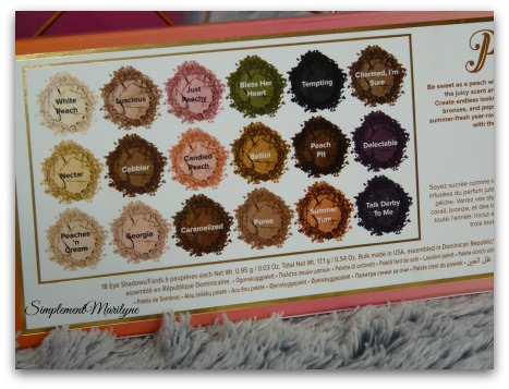 fard à paupières Emballage sweet peach sephora Sweet peach too faced palette maquillage swatch revue simplement marilyne makeup avis 