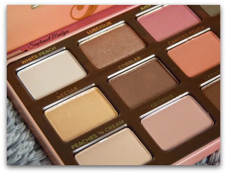 fard à paupières fards-too-faced sephora Sweet peach too faced palette maquillage swatch revue simplement marilyne makeup avis 