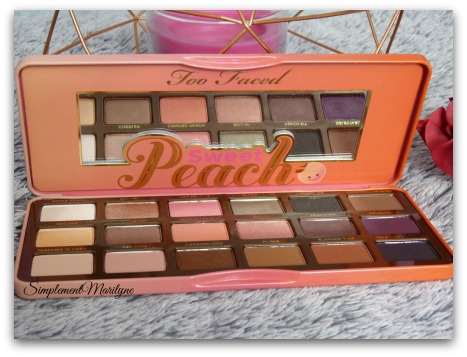 fard à paupières palette-too-faced sephora Sweet peach too faced palette maquillage swatch revue simplement marilyne makeup avis 