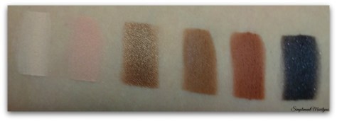 Peaches'n Cream, Georgia, Caramelized, Puree, Summer Yum et Talk Derby To Me fard à paupières Swatch-3emeligne sephora Sweet peach too faced palette maquillage swatch revue simplement marilyne makeup avis 