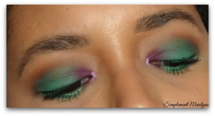 simplementmarilyne maquillage makeup too faced ud yeux vert emeraude monday shadow challenge msc violet 