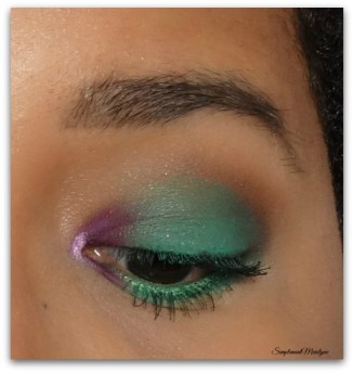 simplementmarilyne maquillage makeup too faced ud yeux vert emeraude monday shadow challenge msc violet 