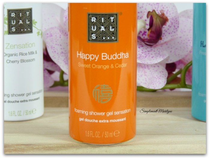 Yogi flow Happy buddha Zensation Hammam delight Rotuals mousse de douche gel produit corps simplement marilyne