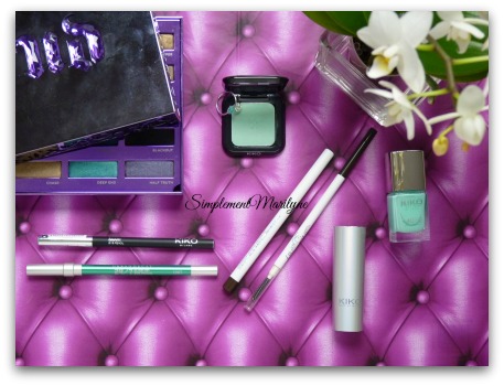 makeup urban decay kiko vernis colourpop crayon palette simplement marilyne monday shadow challenge vert d'eau