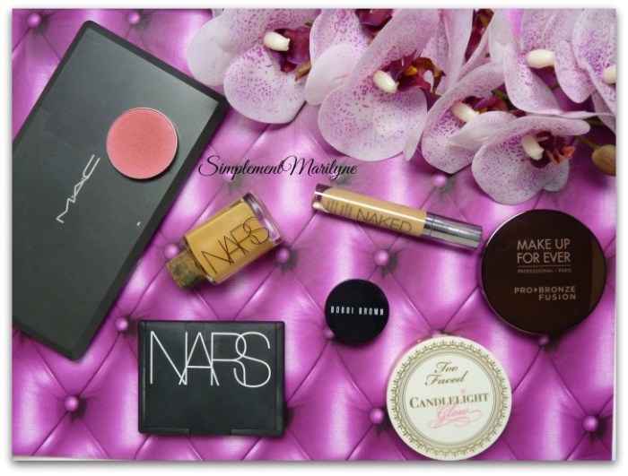 Simplement Marilyne msc monday shadow challenge dollymix blush mac nars urban decay candelight glow too faced make up for ever