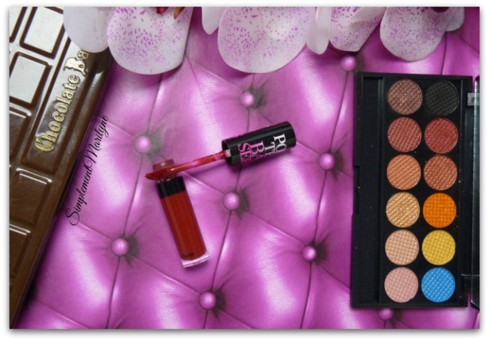 porte-baiser rouge burgundy etam sleek sunset too faced chocolate bar maquillage msc monday shadow challenge Simplement Marilyne