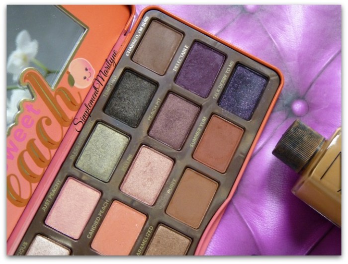 monday shadow challenge sweet peach too faced swatch palette makeup prune smoky maquillage simplement marilyne