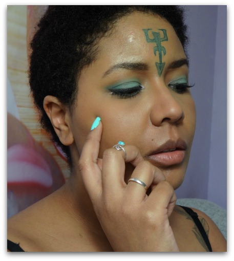 maquillage vert d'eau msc monday shadow challenge colourpop urban decay simplement marilyne rune elfique