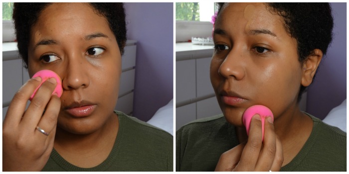 Born this way application teinte caramel foudation fond de teint beautyblender simplement marilyne