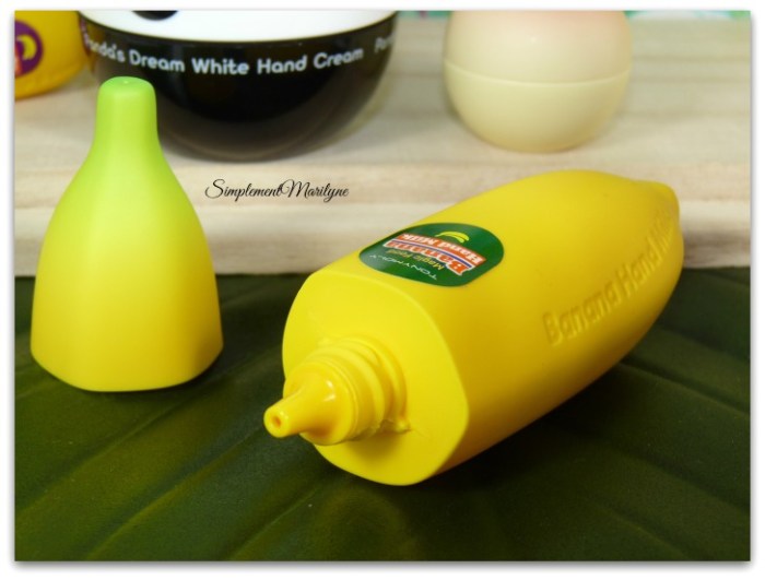 Hand milk banana tonymoly embout banane creme mains haul sephora simplement marilyne