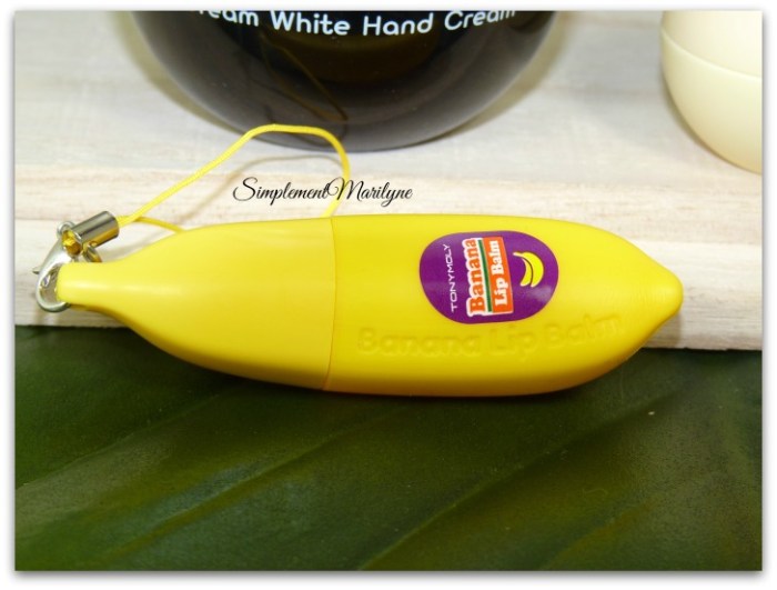Lip balm banana tonymoly baume à lèvres banane haul sephora simplement marilyne
