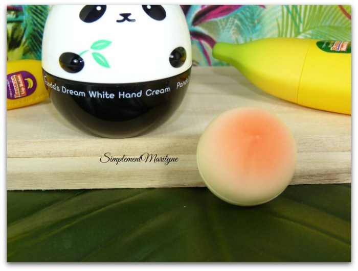 Lip balm peach tonymoly baume à lèvres peche haul sephora simplement marilyne panda mains