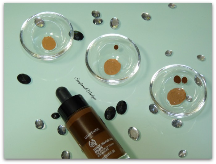 créateur de teinte sur mesure Shade Adjusting Drops darkening foncer fond de teint the body shop simplement marilyne