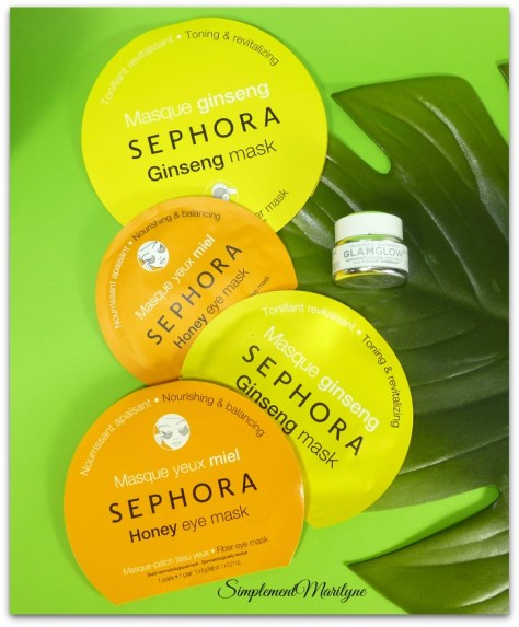 Favoris summe edition Masque tissus sephora glamglow simplement marilyne