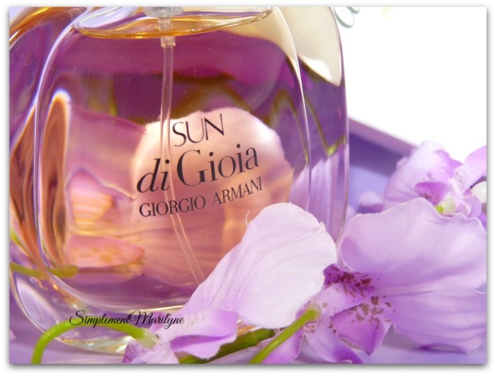 giorgio armani sun du gioia parfum été jus ambré floral oriental simplement marilyne