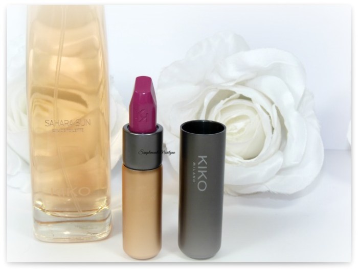 kiko milano velvet passion rouge à lèvres mat 314 nouveauté haul sahara sun parfum simplement marilyne