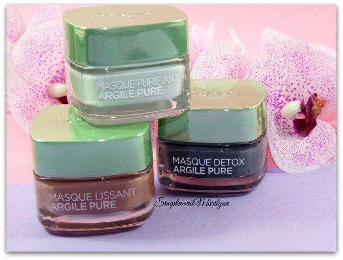 masque argile pure detox purifiant lissant l'oréal skincare visage multi-masking simplement marilyne