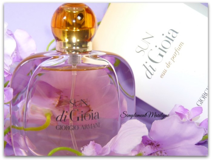 Sun di gioia giorgio armani parfum floral oriental été jus ambré monoï simplement marilyne
