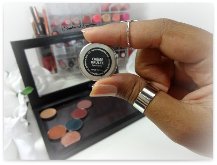 makeup geekcrème brulee eyeshadow pan z palette fard à paupière mug simplement marilyne