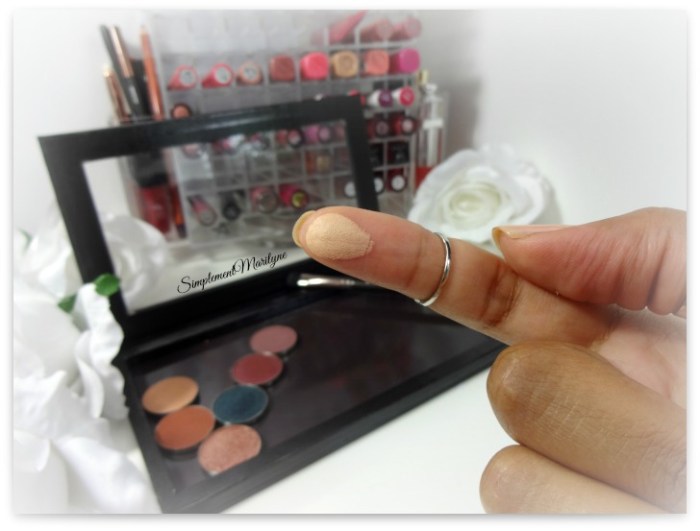 swatch makeup geek beaches cream eyeshadow pan z palette fard à paupière mug simplement marilyne