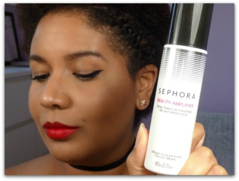 beauty amplifier spray fixateur de maquillage sephora red lips bouche rouge liner glamour afro vanille plaquée simplement marilyne