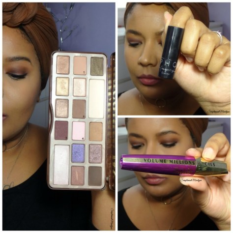 tuto maquillage avec lunettes chocolate bar Too Faced fall makeup Ka brow Benefit Hot Chocolate Mac Brown automnal lumineux fingertips sephora volume millions de cils fatale simplement marilyne