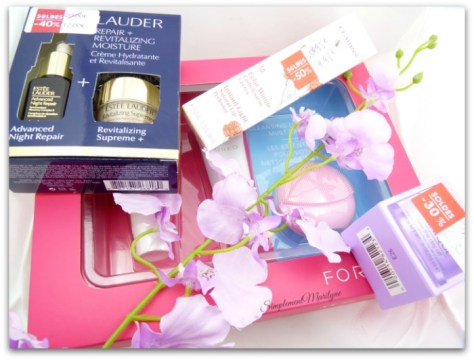 haul-soldes-hiver-2017-sephora-estee-lauder-advance-night-repair-clarins-clinique-take-the-day-off-foreo-simplement-marilyne