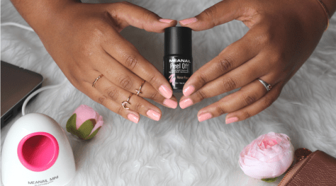 Meanail mini vernis peel off manucure semi permanente couleru rose pastel vegan cruelty free