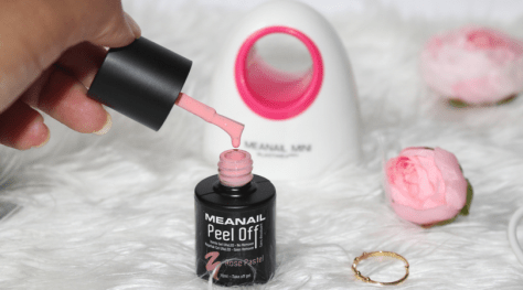 Meanail mini vernis peel off texture couleur rose pastel manucure semi permanente