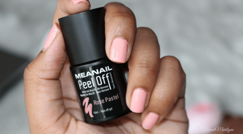 Meanail mini vernis peel off manucure semi permanente couleru rose pastel vegan cruelty free