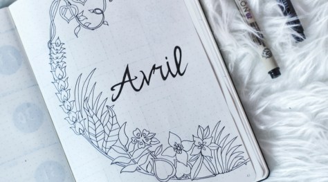Avril dans mon bullet journal jardin magique