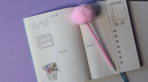 Page hebdomadaire avril 2019 bujo pastel